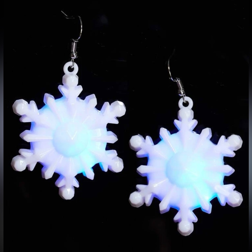 LED Snowflake Earrings